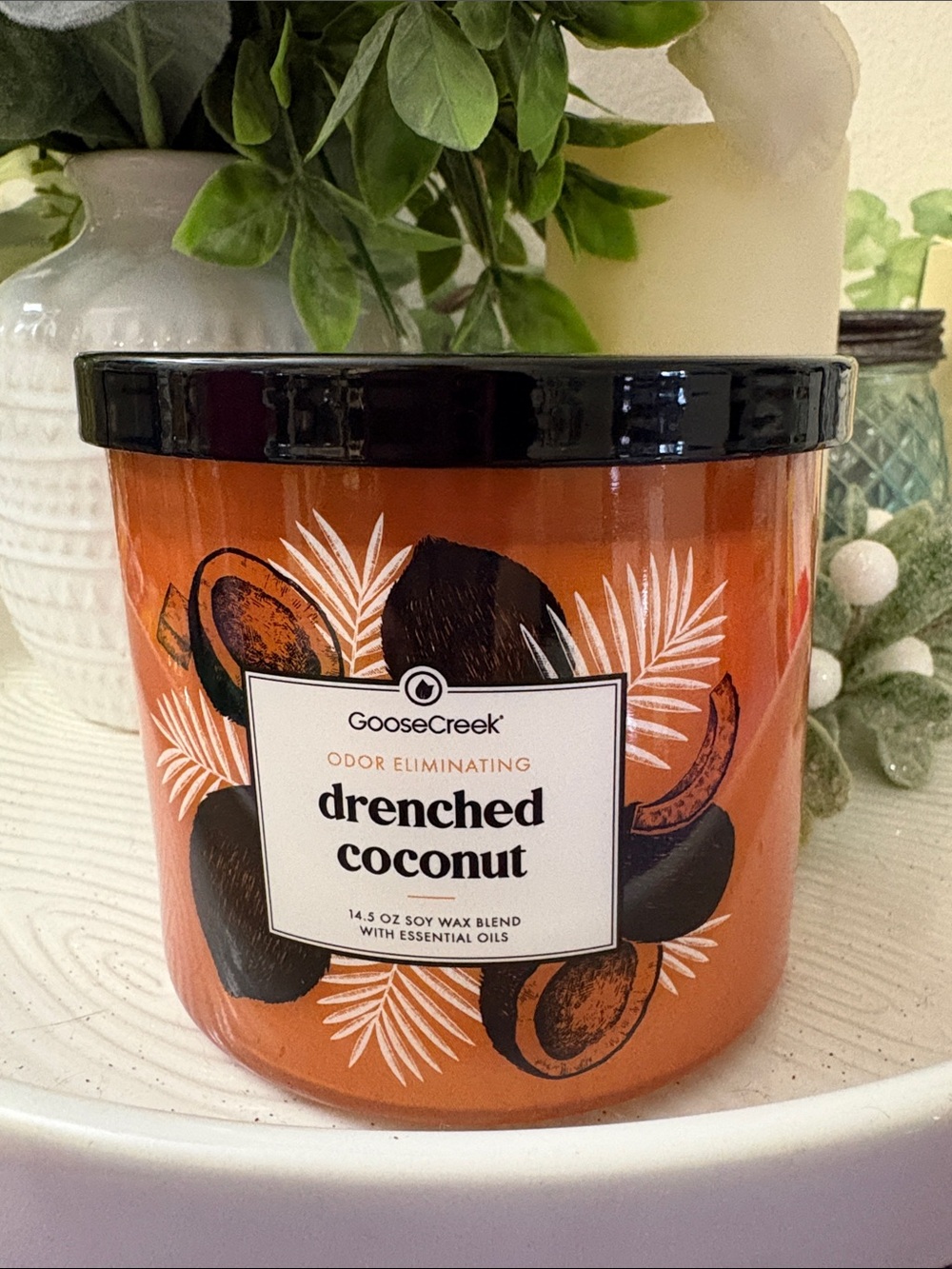 Goose Creek Drenched Coconut Scented Jar Candle - Orange
